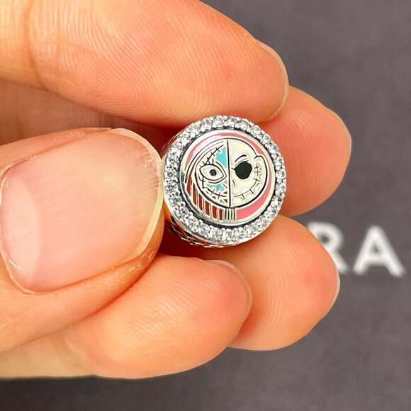 Authentic Pandora Disney Parks Nightmare Before Christmas Jack and Sally Charm - Picture 1 of 5